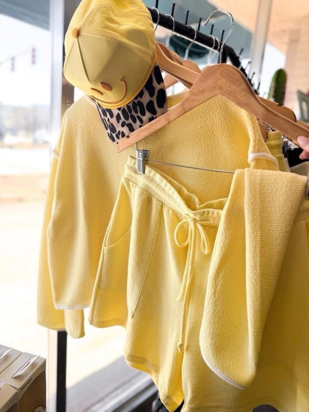 Tres Bien Yellow Knit Lounge Set